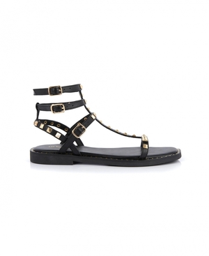 Sandales spartiates Les Tropeziennes CORALIE Ankle-strap Noir Femme|MRYN-09838120